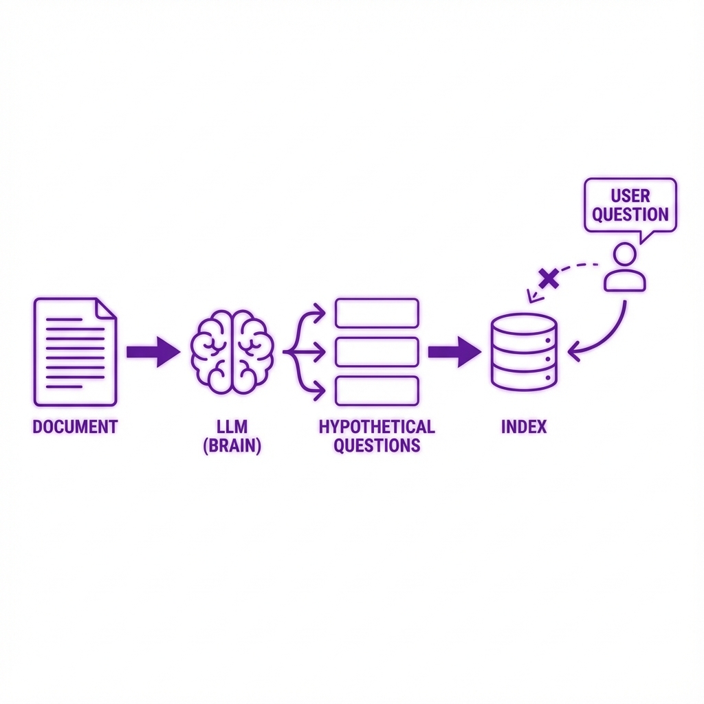 Flowchart of RAG hypothetical question indexing